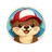Cute flat cartoon raccoon face avatar icon with friendly expression for review section